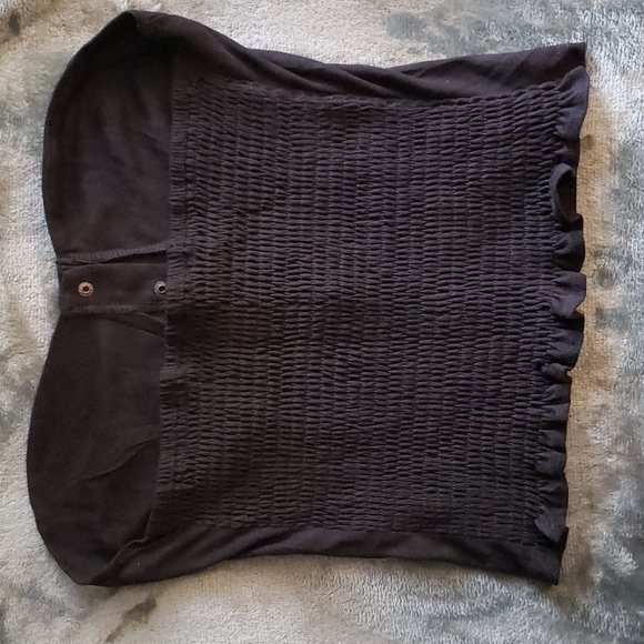 NWOT Shein strapless/tube top crop stop, black - Picture 4 of 5